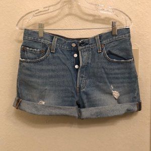 Levi's 501 High-Rise Rolled Denim Shorts